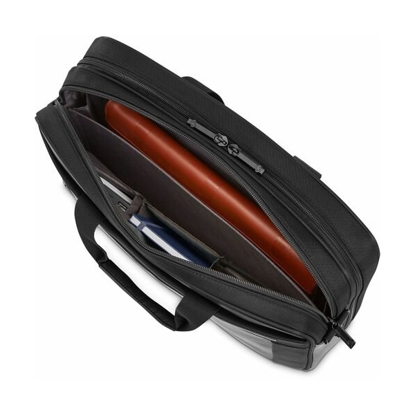 Samsonite Briefcase, Leather/Polyester, Strap/Handle, f/15.6inLaptop, BK SML1463051041 - main